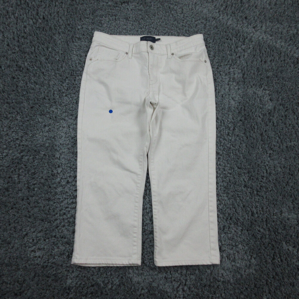 Levi's Jeans Womens 10/30 White Denim Demi Curve Straight Capri 31x20* '